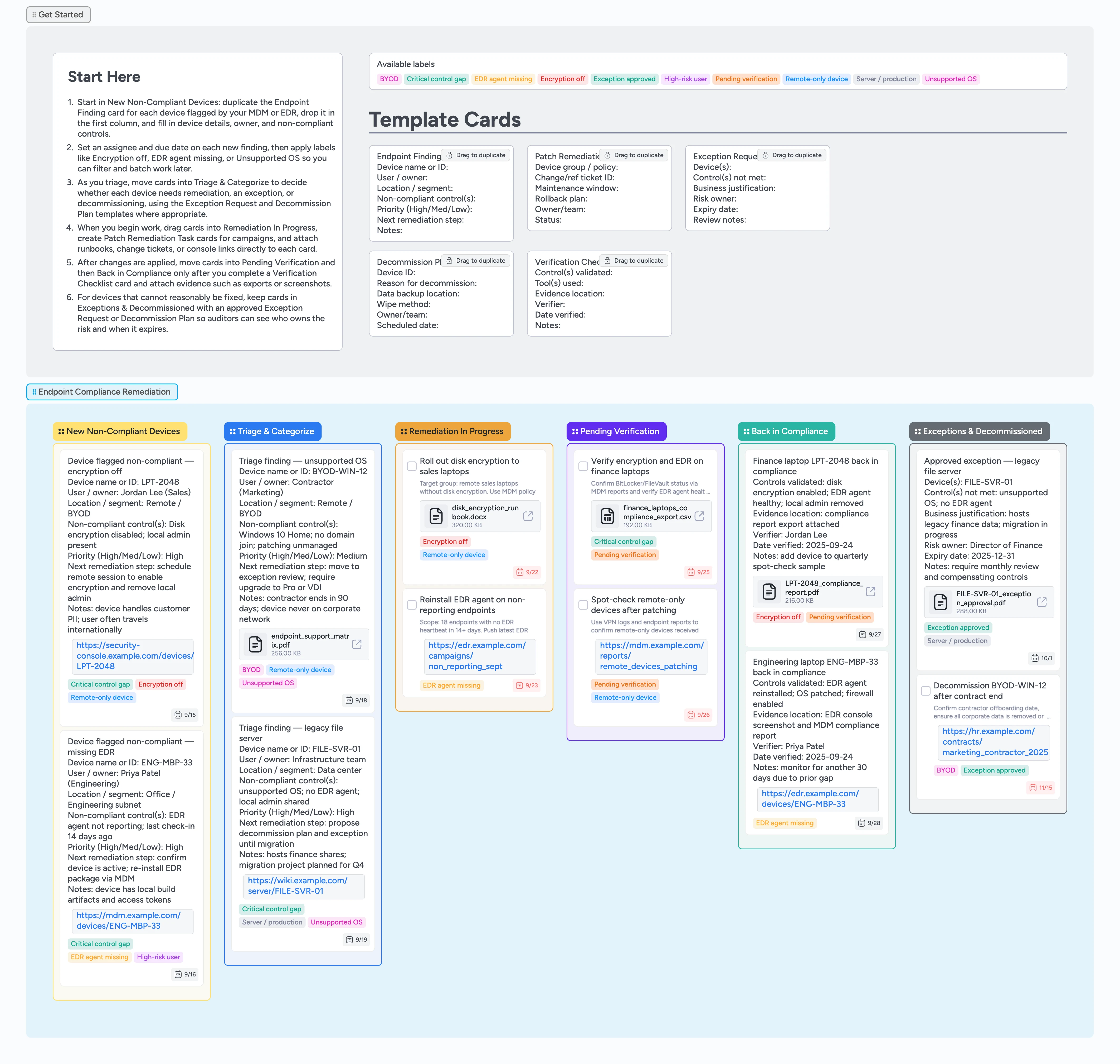 Endpoint Compliance Remediation Pipeline Template